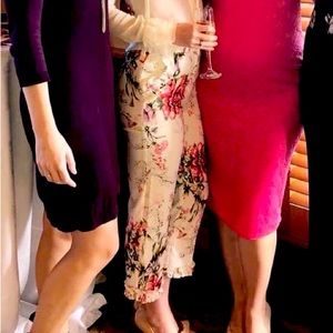 River Island floral frill hem pants